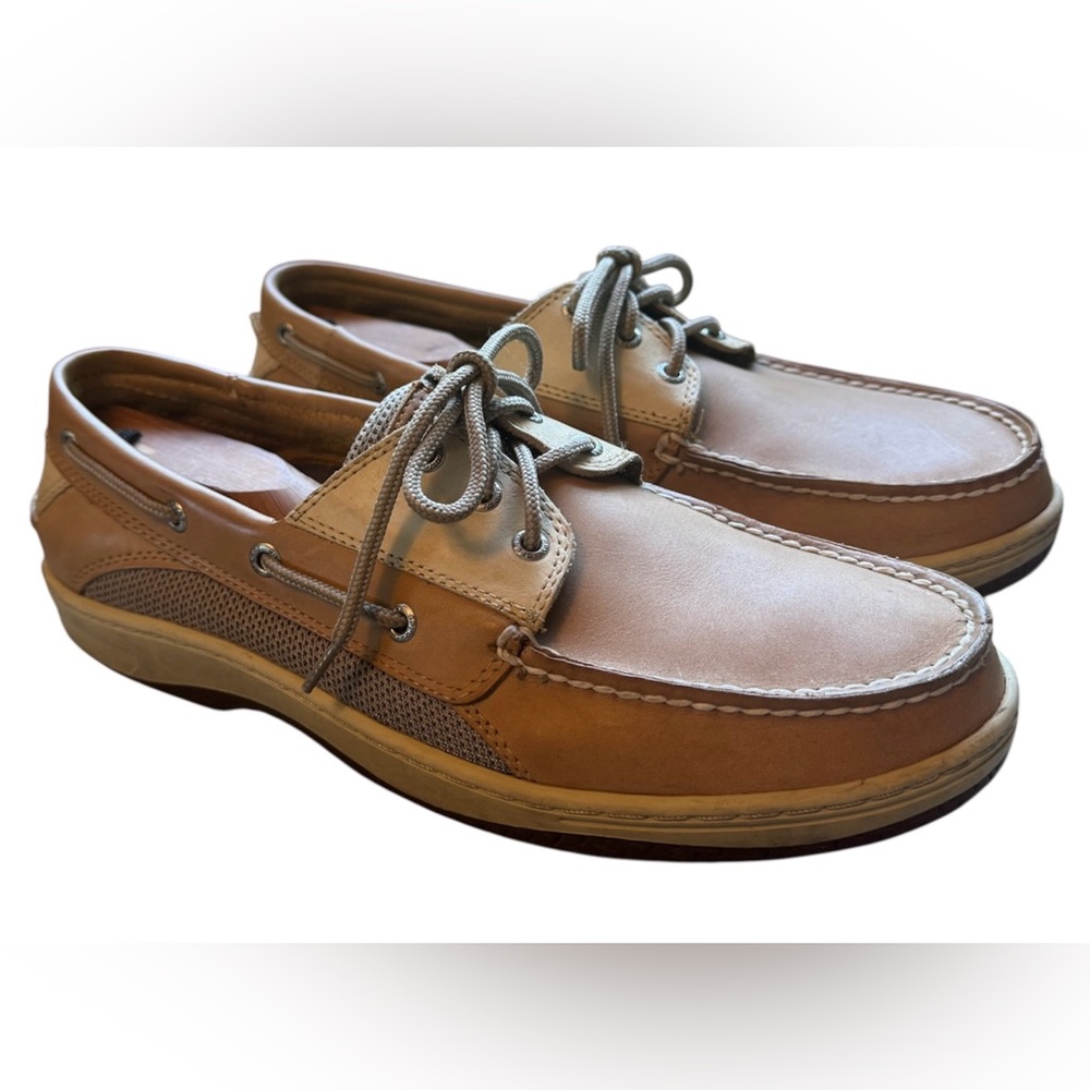 Sperry Top-Sider Billfish 3-Eye Size 11.5M Boat Shoes Tan/ Beige 0799023 Men's
